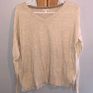 Beige v neck sweater